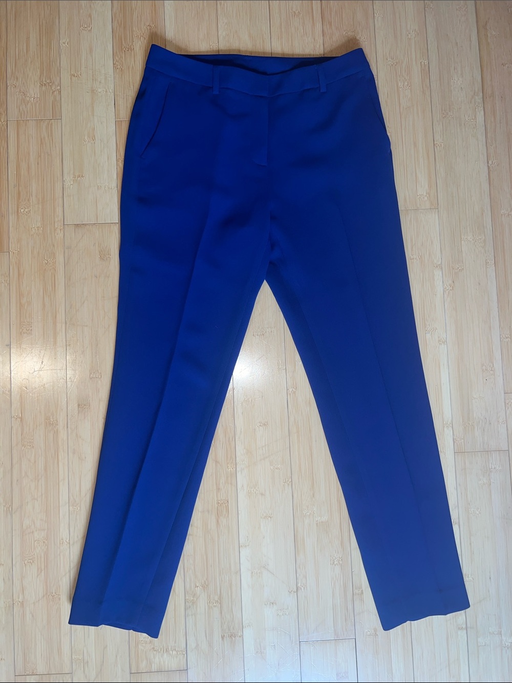 DKNY Women’s Slim Tapered Dress Pants in Cobalt Blue